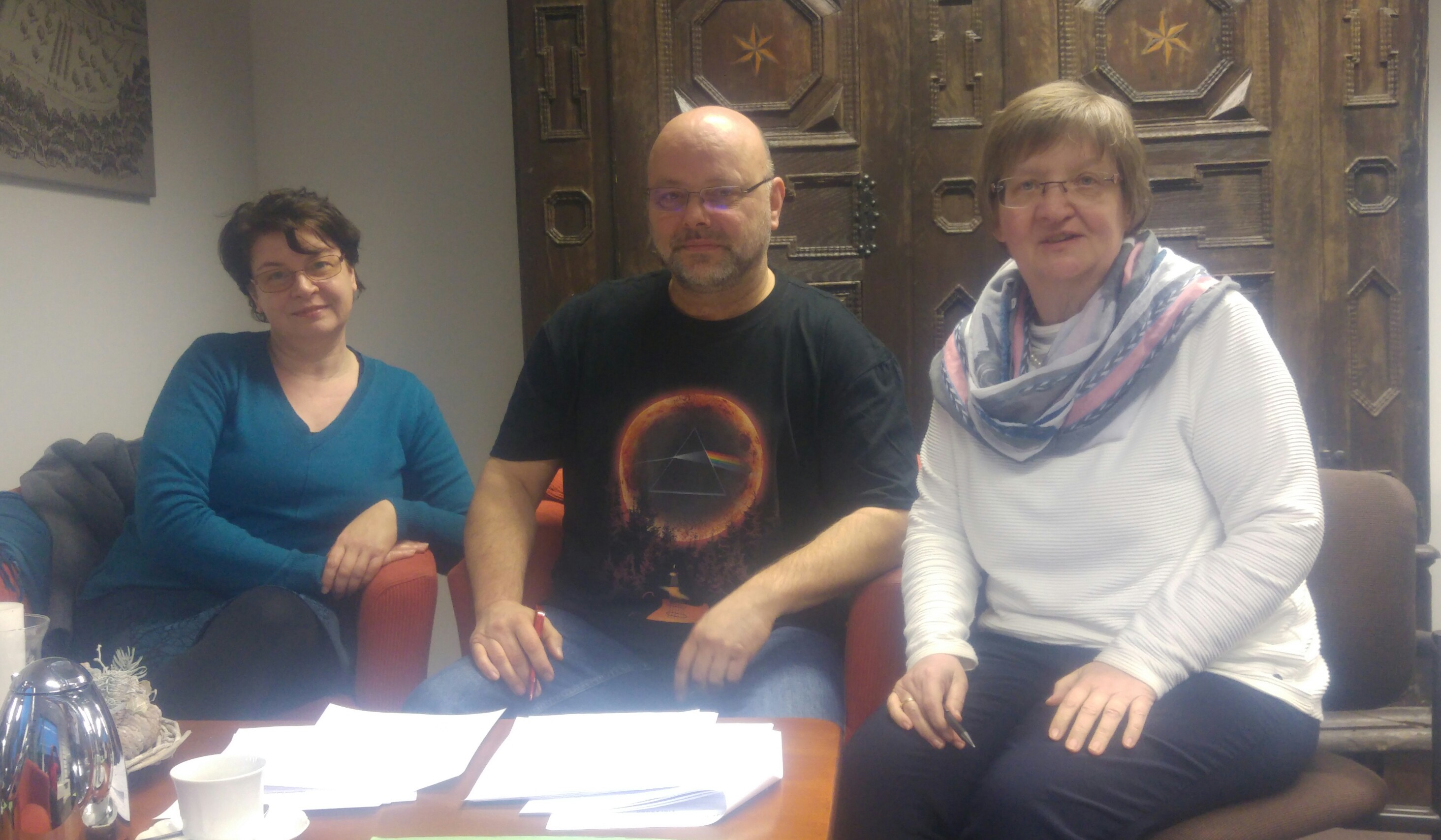 Stefanie Bebermeier und Winfried Laux mit Bürgermeisterin Monika Rehmert